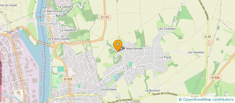 localisation de l'entreprise MADAME CLAUDE VILLEBOEUF à FRANS