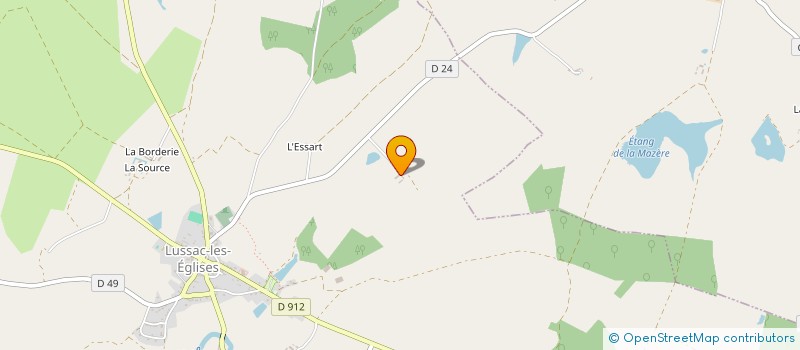 localisation de l'entreprise MADAME CLAUDETTE BONNET  LUSSAC-LES-EGLISES