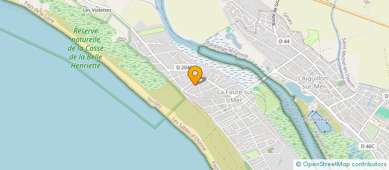 localisation de l'entreprise MADAME CLAUDETTE CAILLON  L'AIGUILLON-LA-PRESQU'ILE