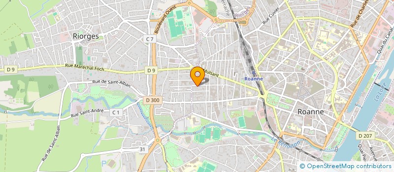 localisation de l'entreprise MADAME CLAUDETTE CARRE  ROANNE