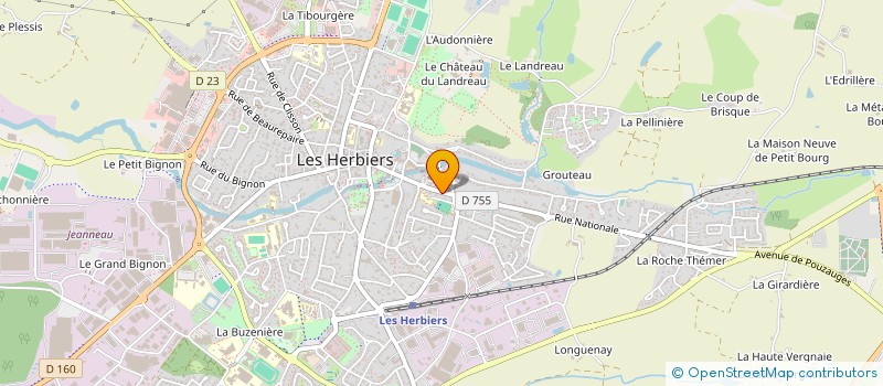 localisation de l'entreprise MADAME CLAUDETTE CHIRON à LES HERBIERS