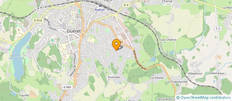localisation de l'entreprise MADAME CLAUDETTE COGNARD à GUERET