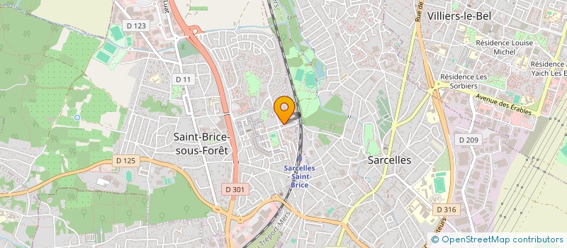 localisation de l'entreprise MADAME CLAUDETTE DAVID  SAINT-BRICE-SOUS-FORET