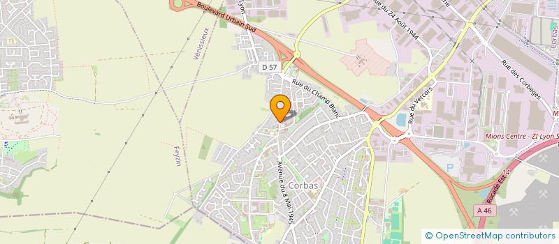 localisation de l'entreprise MADAME CLAUDETTE FACCHINETTI à CORBAS