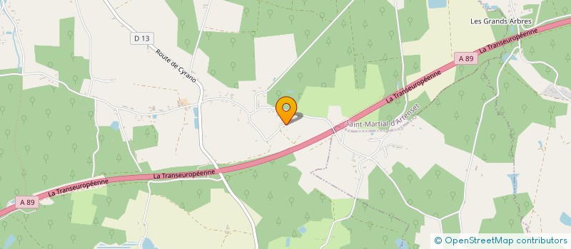 localisation de l'entreprise MADAME CLAUDETTE FAURE  ST MARTIAL D ARTENSET