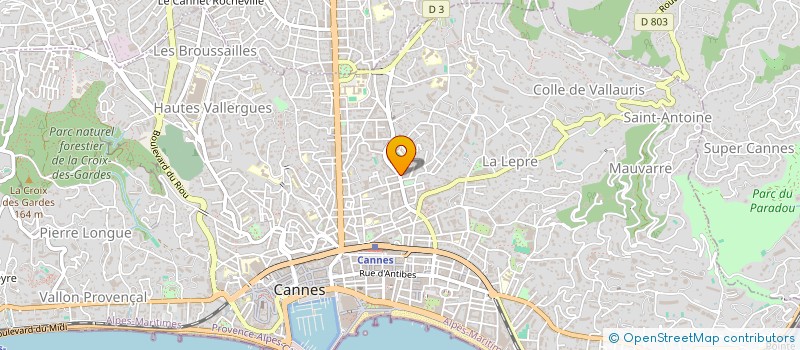 localisation de l'entreprise MADAME CLAUDETTE FERRANDIZ  CANNES