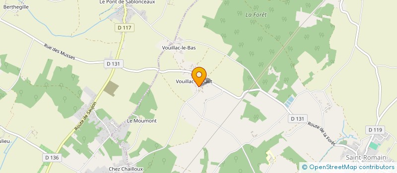 localisation de l'entreprise MADAME CLAUDETTE GAUVRIT  SAINT-ROMAIN-DE-BENET