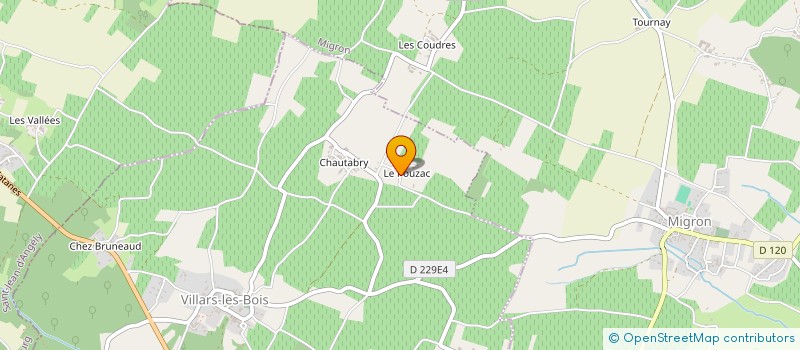 localisation de l'entreprise MADAME CLAUDETTE GRUGET  VILLARS-LES-BOIS