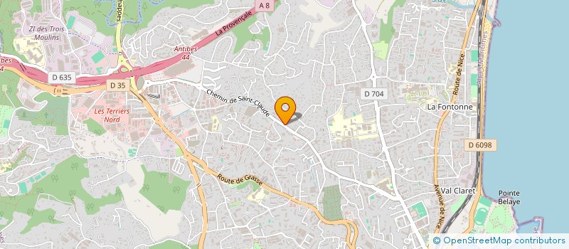 localisation de l'entreprise MADAME CLAUDETTE HAGEGE  ANTIBES