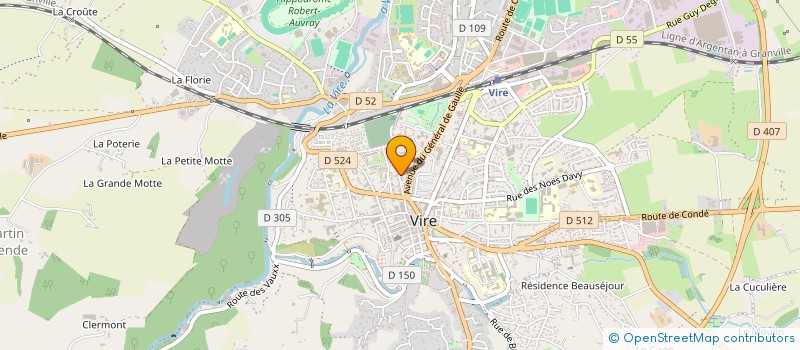 localisation de l'entreprise MADAME CLAUDETTE JALINAUD  VIRE-NORMANDIE