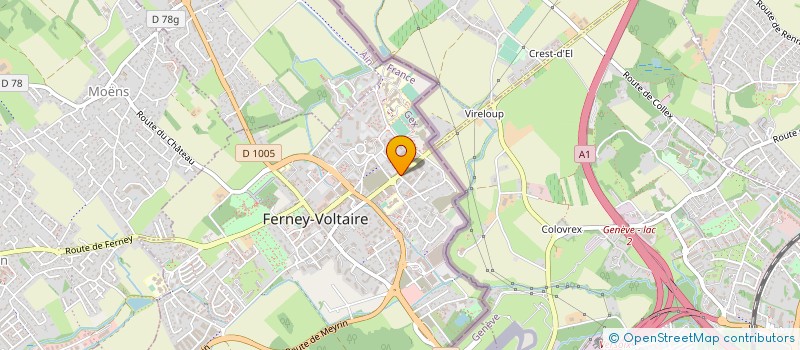 localisation de l'entreprise MADAME CLAUDETTE JEANSON à FERNEY-VOLTAIRE