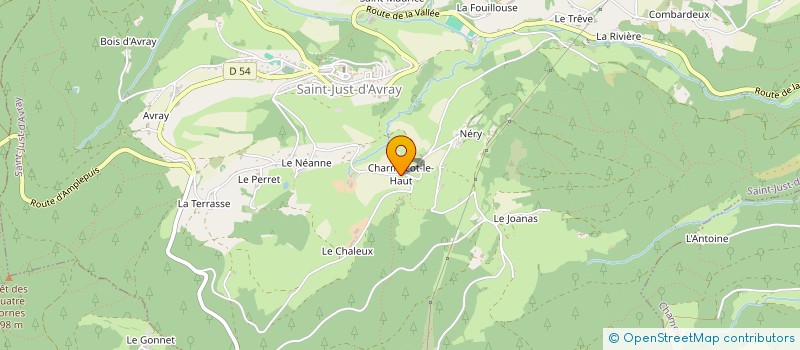 localisation de l'entreprise MADAME CLAUDETTE LACROIX à SAINT JUST D'AVRAY