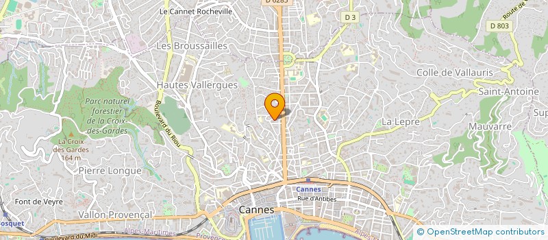 localisation de l'entreprise MADAME CLAUDETTE PAPUT à CANNES