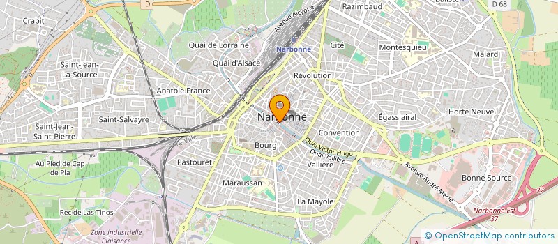 localisation de l'entreprise MADAME CLAUDETTE RAYNAUD  NARBONNE