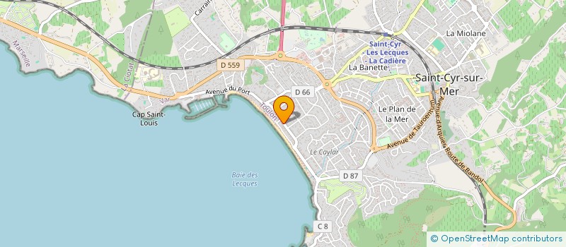 localisation de l'entreprise MADAME CLAUDETTE SAMAT à SAINT-CYR-SUR-MER