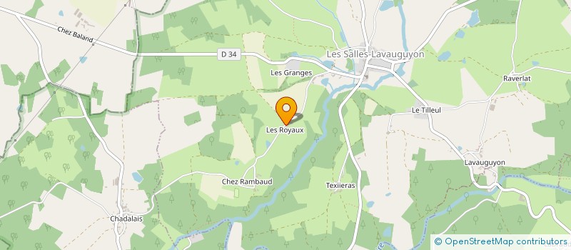 localisation de l'entreprise MADAME CLAUDETTE VARAINE à LES SALLES-LAVAUGUYON