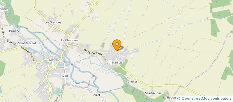 localisation de l'entreprise MADAME CLAUDETTE VEILLON  AIGRE