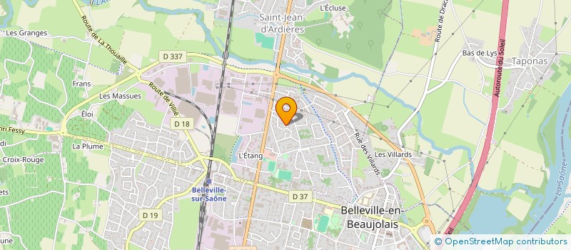 localisation de l'entreprise MADAME CLAUDETTE VIVIER  BELLEVILLE-EN-BEAUJOLAIS