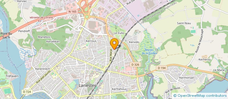 localisation de l'entreprise MADAME CLAUDIA LE TURNIER  LANESTER