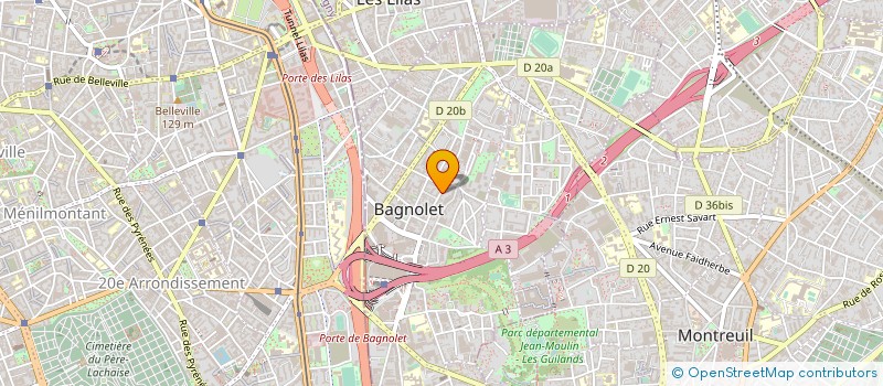 localisation de l'entreprise MADAME CLAUDIA PEREIRA REY à BAGNOLET