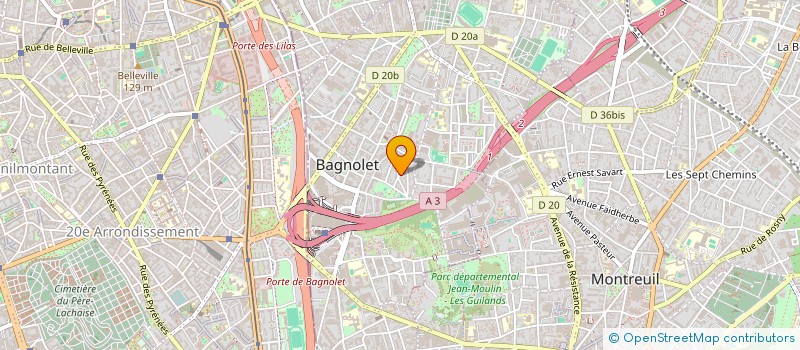 localisation de l'entreprise MADAME CLAUDIA SPEIDEL à BAGNOLET