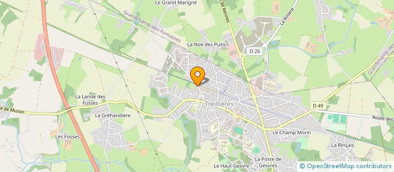 localisation de l'entreprise MADAME CLAUDIE ARDOUIN  TREILLIERES