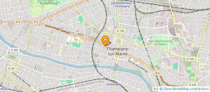 localisation de l'entreprise MADAME CLAUDIE BACOU à CHAMPIGNY-SUR-MARNE