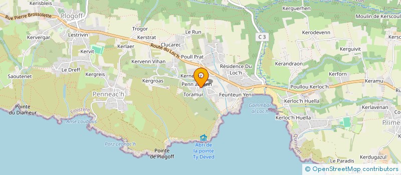 localisation de l'entreprise MADAME CLAUDIE BAUDIN  CLEDEN-CAP SIZUN