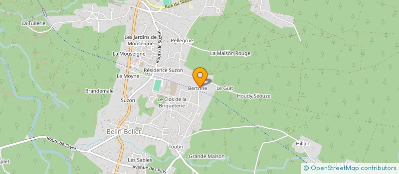 localisation de l'entreprise MADAME CLAUDIE DUCOURNEAU  BELIN-BELIET