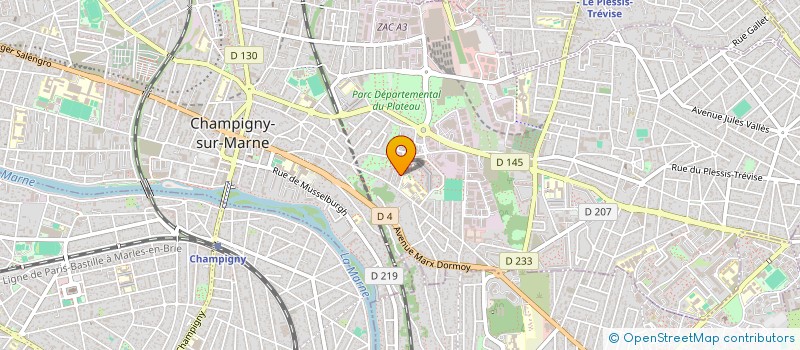 localisation de l'entreprise MADAME CLAUDIE FABRE à CHAMPIGNY-SUR-MARNE