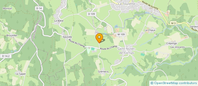 localisation de l'entreprise MADAME CLAUDIE FERNANDEZ  SAINT-NIZIER-DE-FORNAS