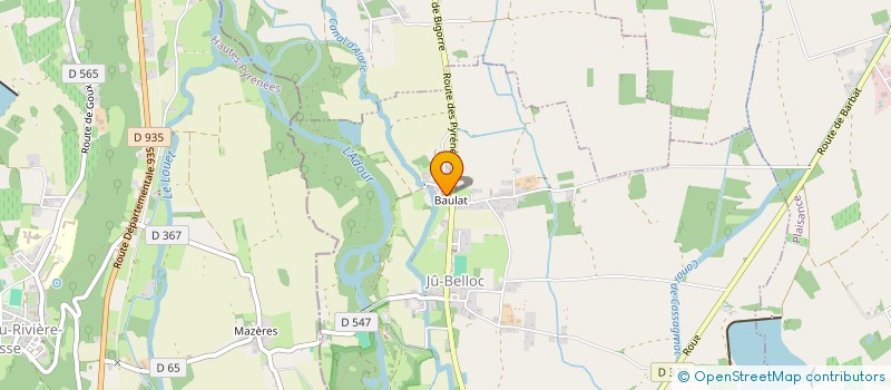 localisation de l'entreprise MADAME CLAUDIE GABARD  JU-BELLOC