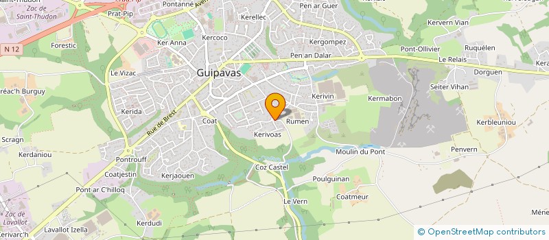 localisation de l'entreprise MADAME CLAUDIE GRALL  GUIPAVAS