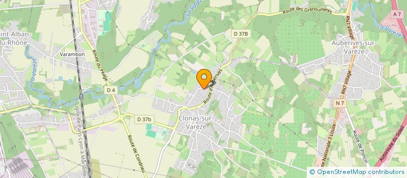 localisation de l'entreprise MADAME CLAUDIE GRENIER  CLONAS-SUR-VAREZE