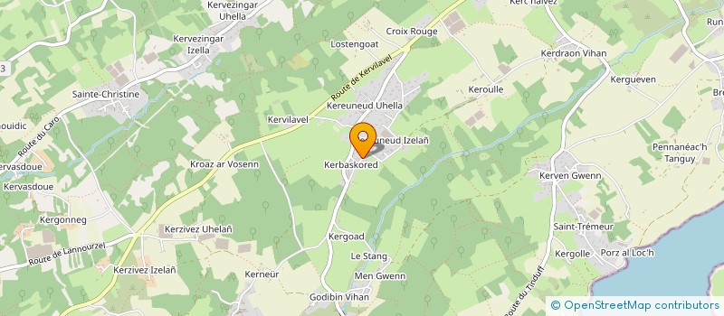 localisation de l'entreprise MADAME CLAUDIE KERVELLA  PLOUGASTEL-DAOULAS