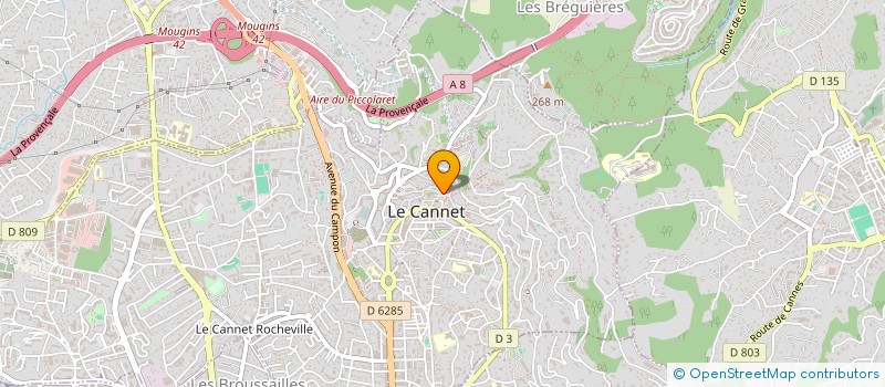 localisation de l'entreprise MADAME CLAUDIE LAPRIE à LE CANNET