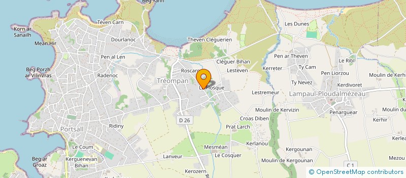 localisation de l'entreprise MADAME CLAUDIE LE MEUR  PLOUDALMEZEAU