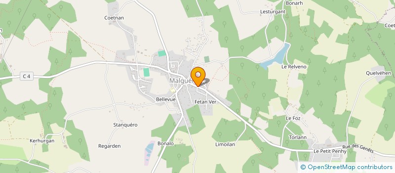 localisation de l'entreprise MADAME CLAUDIE LUCAS  PONTIVY