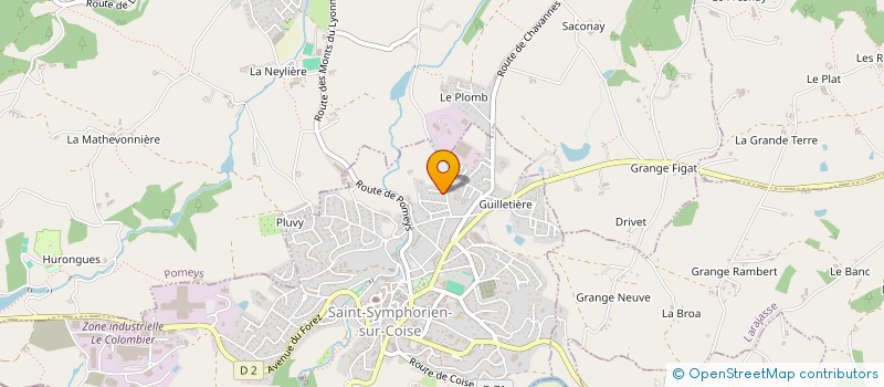 localisation de l'entreprise MADAME CLAUDIE MURIGNEUX à SAINT-SYMPHORIEN-SUR-COISE