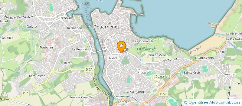 localisation de l'entreprise MADAME CLAUDIE PICHAVANT à DOUARNENEZ