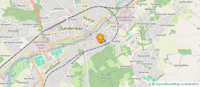 localisation de l'entreprise MADAME CLAUDIE PRIGENT à LANDERNEAU