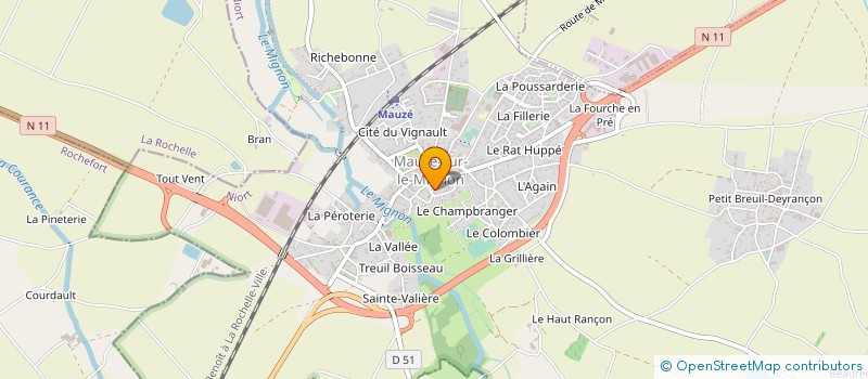 localisation de l'entreprise MADAME CLAUDIE QUEMENER à MAUZE-SUR-LE-MIGNON