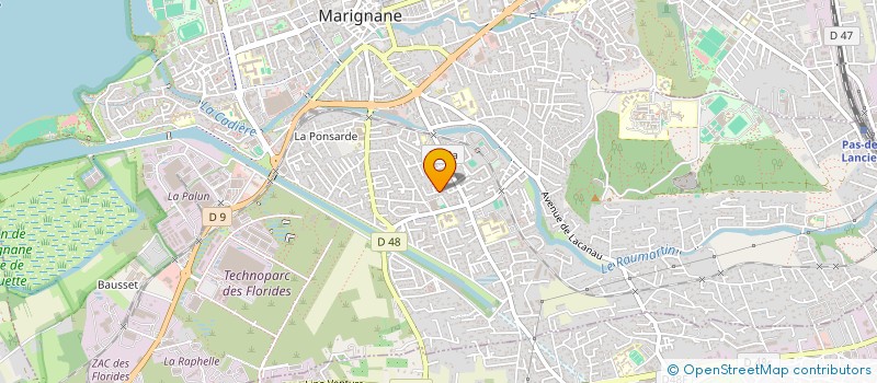 localisation de l'entreprise MADAME CLAUDIE RASPIENGEAS  MARIGNANE