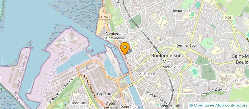 localisation de l'entreprise MADAME CLAUDIE ROUSSEAUX  BOULOGNE-SUR-MER