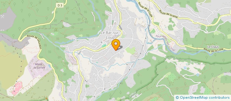 localisation de l'entreprise MADAME CLAUDIE SARRAT à LE BAR-SUR-LOUP