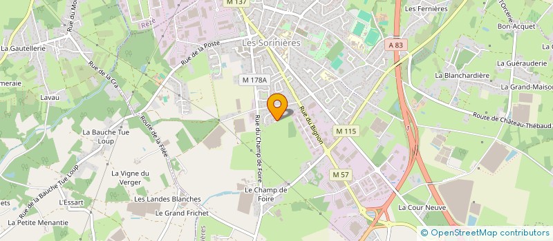 localisation de l'entreprise MADAME CLAUDINE ABRAHAM à LES SORINIERES