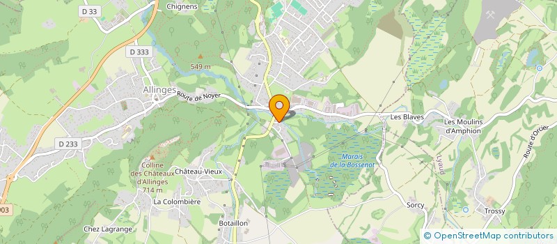 localisation de l'entreprise MADAME CLAUDINE ANGLES  ALLINGES