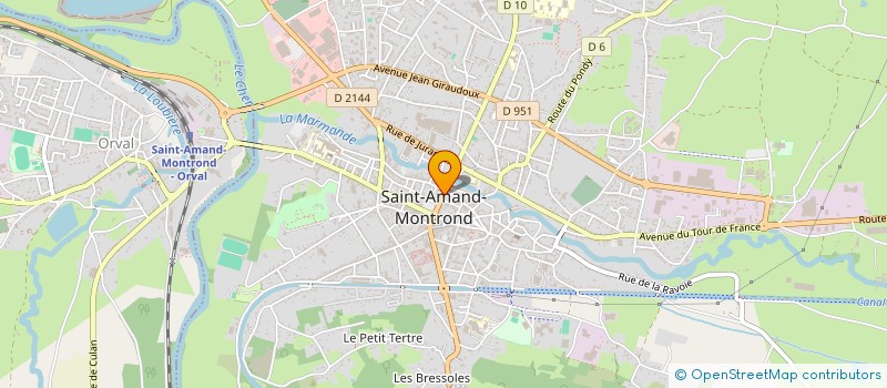 localisation de l'entreprise MADAME CLAUDINE AUGE  SAINT-AMAND-MONTROND