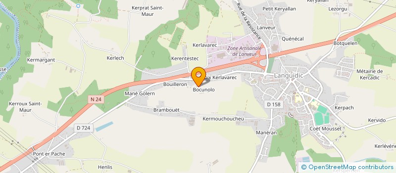 localisation de l'entreprise MADAME CLAUDINE BECHARD  LANGUIDIC