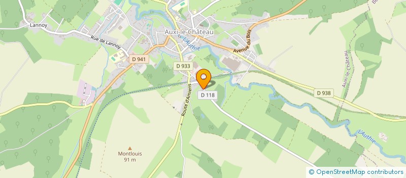 localisation de l'entreprise MADAME CLAUDINE BELLETTE  AUXI-LE-CHATEAU